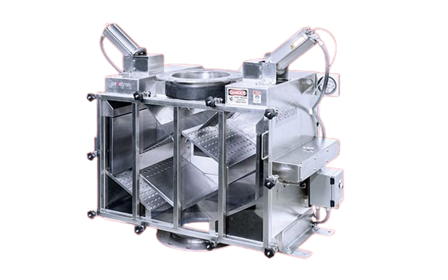 XP180 to XP1500 use automates inlet deflectors for product discharge